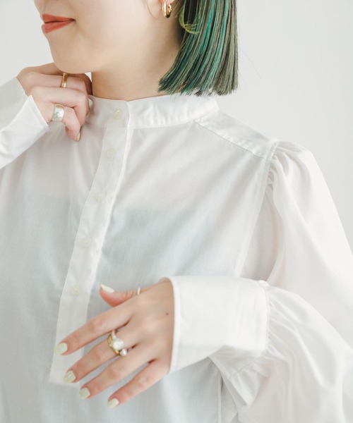 ITEMS URBANRESEARCH（アイテムズ アーバンリサーチ）の「ミリタリーベスト×シャツワンピースセット(セットアイテム)（シャツワンピース・レディース・ネイビー/ホワイト・FREE）」の9枚目の写真