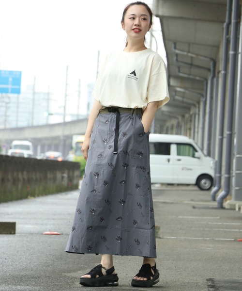 【セール】【接触冷感】総柄クライミングベイカースカート（スカート）｜KRIFF MAYER Lady's Collection（クリフメイヤーレディースコレクション）