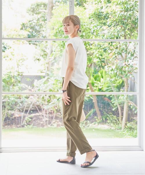 coen（コーエン）の「接触冷感やみつきジョガーCOOLパンツ（その他パンツ・レディース・オレンジ/ターコイズブルー/ライム/ブラウン/ネイビー/ライトグレー/ブラック・S/M/L）」の21枚目の写真