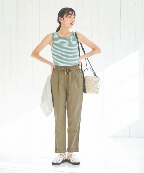 coen（コーエン）の「接触冷感やみつきジョガーCOOLパンツ（その他パンツ・レディース・オレンジ/ターコイズブルー/ライム/ブラウン/ネイビー/ライトグレー/ブラック・S/M/L）」の14枚目の写真