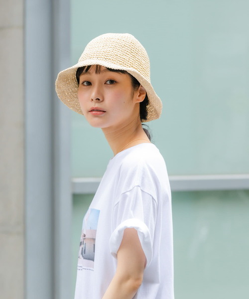 SMELLY(スメリー)の「ムジペーパーチューリップハット(ハット・レディース・アイボリー/ブラック/ブラウン/ベージュ・-)」の8枚目の写真