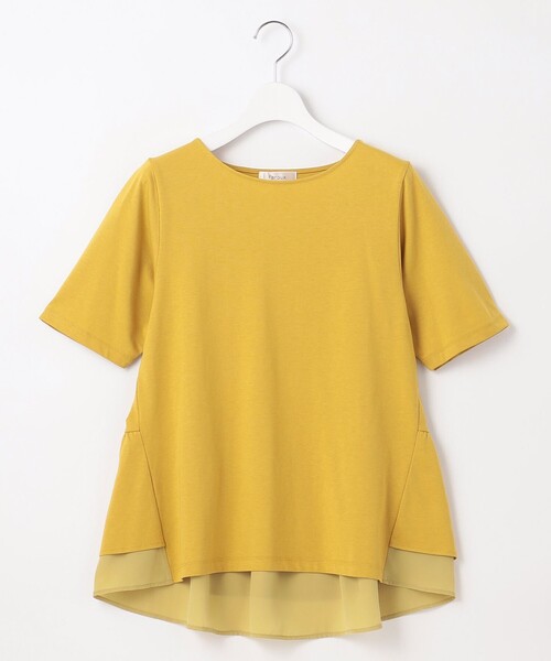 Feroux(フェルゥ)の「【UVケア】バックペプラムチュニック Tシャツ(Tシャツ/カットソー・レディース・ブラック系/ホワイト系1/スカイブルー系/アイボリー系/ホワイト系/ピンク系/黄緑系/オレンジ系・F)」の5枚目の写真