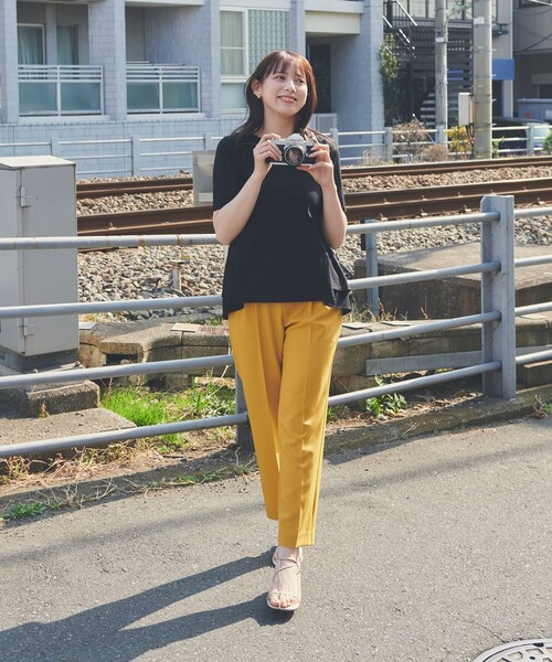 Feroux(フェルゥ)の「【UVケア】バックペプラムチュニック Tシャツ(Tシャツ/カットソー・レディース・ブラック系/ホワイト系1/スカイブルー系/アイボリー系/ホワイト系/ピンク系/黄緑系/オレンジ系・F)」の18枚目の写真