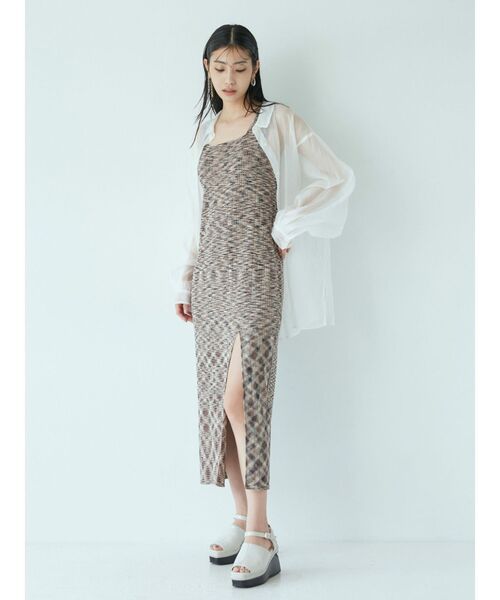 MURUA(ムルーア)の「スクエアネックナローワンピース(ワンピース・レディース・ブラック/ネイビー/ブラウン・FREE)」の20枚目の写真