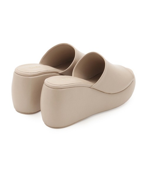 【新品】スナイデル♡SNIDEL スクエアメッシュサボ サンダル ベージュ L SNIDEL（スナイデル）の「ラウンドウェッジサボ（サンダル