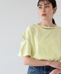 Ray BEAMS | Ray BEAMS / カットアウト スリーブ Tシャツ(Tシャツ/カットソー)