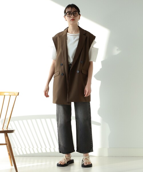 Ray BEAMS(レイビームス)の「Ray BEAMS / カットアウト スリーブ Tシャツ(Tシャツ/カットソー・レディース・ホワイト/ブラック/ライム・ONE SIZE)」の11枚目の写真