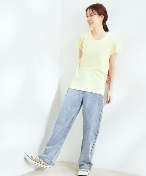 HANES(ヘインズ)の「ヘインズ【2枚組】クルーネックTシャツ 5.3oz(Tシャツ/カットソー・レディース・その他/クリーム・M/L)」の14枚目の写真