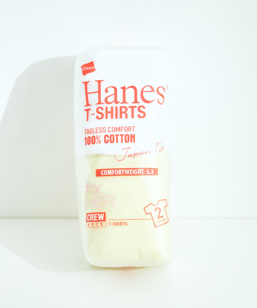 HANES(ヘインズ)の「ヘインズ【2枚組】クルーネックTシャツ 5.3oz(Tシャツ/カットソー・レディース・その他/クリーム・M/L)」の21枚目の写真