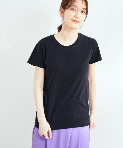 HANES(ヘインズ)の「ヘインズ【2枚組】クルーネックTシャツ 5.3oz(Tシャツ/カットソー・レディース・その他/クリーム・M/L)」の2枚目の写真