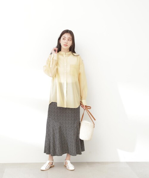 N.（N. Natural Beauty Basic）（エヌエヌナチュラルビューティーベーシック）の「◆小花柄マーメイドスカート（スカート・レディース・ホワイト系その他/ブラック系その他・MEDIUM）」の14枚目の写真