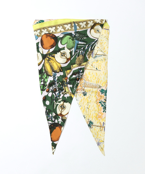 manipuri（マニプリ）の「【manipuri】ダイヤ型リゾートマップ（バンダナ/スカーフ・レディース・ダークグリーン・フリー）」の5枚目の写真