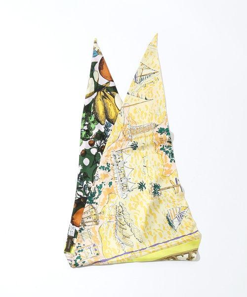 manipuri（マニプリ）の「【manipuri】ダイヤ型リゾートマップ（バンダナ/スカーフ・レディース・ダークグリーン・フリー）」の4枚目の写真