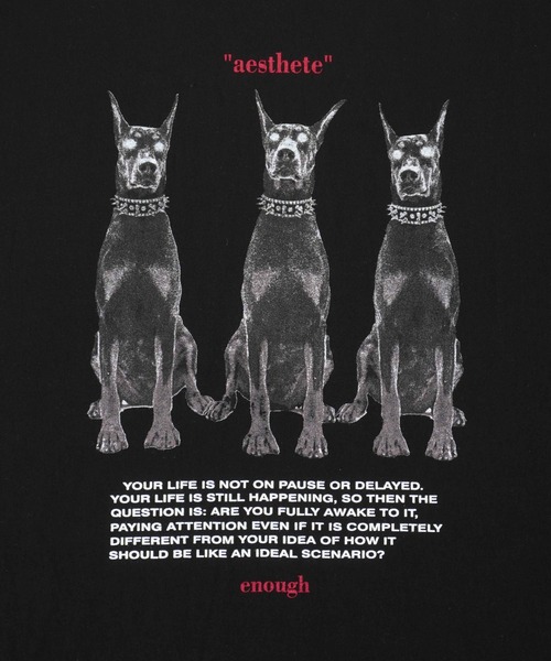 Figments(フィグメンツ)の「dobermanオーバーTシャツ(Tシャツ/カットソー・レディース・ブラック/ホワイト・FREE)」の5枚目の写真