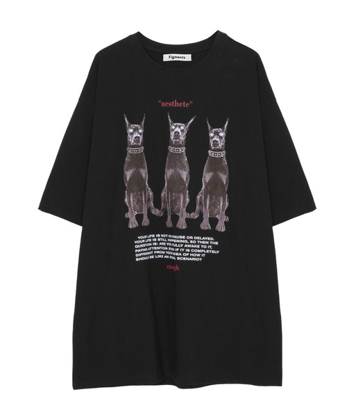 Figments(フィグメンツ)の「dobermanオーバーTシャツ(Tシャツ/カットソー・レディース・ブラック/ホワイト・FREE)」の12枚目の写真
