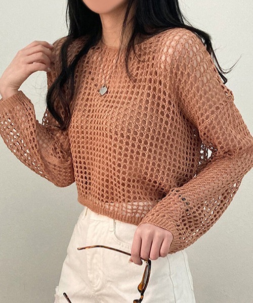 ROOPTOKYO(ループトウキョウ)の「cropped mesh tops/クロップド丈メッシュトップス タンクトップセット(Tシャツ/カットソー・レディース・ブラック/ライトベージュ/アイボリー/ライトグレー/ライトピンク・FREE)」の20枚目の写真