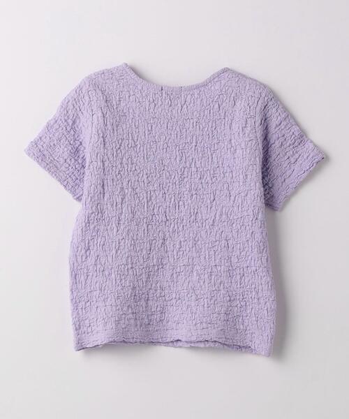 green label relaxing（グリーンレーベルリラクシング）の「TJ シャーリング コンパクト Tシャツ 110cm-130cm（Tシャツ/カットソー・キッズ・クリーム/ライラック・120cm/130cm/110cm）」の13枚目の写真