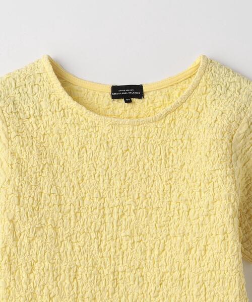 green label relaxing（グリーンレーベルリラクシング）の「TJ シャーリング コンパクト Tシャツ 110cm-130cm（Tシャツ/カットソー・キッズ・クリーム/ライラック・120cm/130cm/110cm）」の7枚目の写真