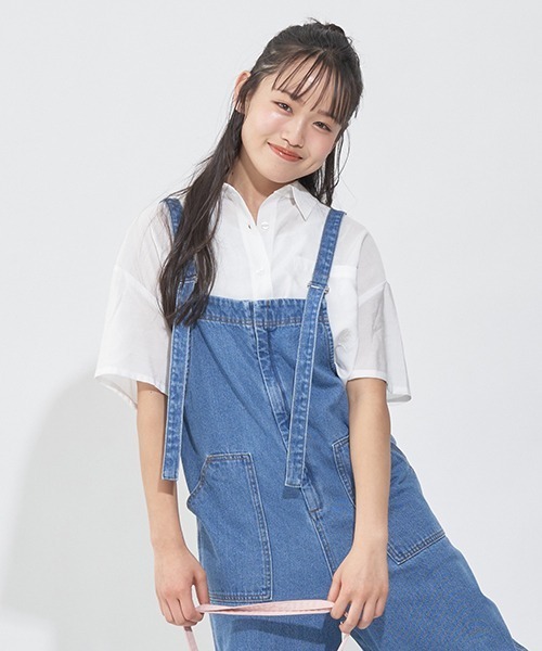 LOVETOXIC(ラブトキシック)の「半袖シアーシャツインナーSET(シャツ/ブラウス・キッズ・オフホワイト/サックスブルー/ライトグリーン・L/M/S)」の22枚目の写真