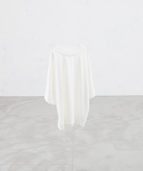 SELLE GLANT(セレグランテ)の「LAYERED LIKE OVER T-SHIRT/レイヤードライクオーバーTシャツ(Tシャツ/カットソー・メンズ・オフホワイト/チャコールグレー・MEDIUM/LARGE)」の21枚目の写真