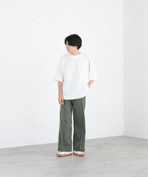 SELLE GLANT(セレグランテ)の「LAYERED LIKE OVER T-SHIRT/レイヤードライクオーバーTシャツ(Tシャツ/カットソー・メンズ・オフホワイト/チャコールグレー・MEDIUM/LARGE)」の6枚目の写真