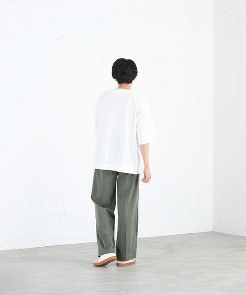 SELLE GLANT(セレグランテ)の「LAYERED LIKE OVER T-SHIRT/レイヤードライクオーバーTシャツ(Tシャツ/カットソー・メンズ・オフホワイト/チャコールグレー・MEDIUM/LARGE)」の8枚目の写真