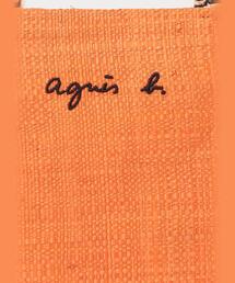 ラフィア　ブラウン　agnesb agnes b. アニエスベー 財布 二つ折り レザー がま口 バイカラー ロゴ