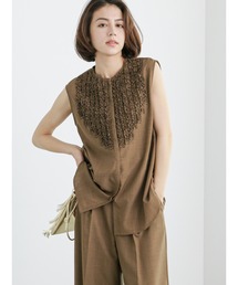 Te chichi | 【Oggi.jp 5月11日掲載/滝沢カレンさん着用】リネンライクフリルブラウス（セットアップ可）(シャツ/ブラウス)