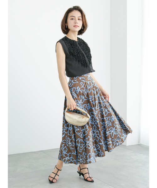 Te chichi(テチチ)の「リネンライクフリルブラウス(セットアップ可)(シャツ/ブラウス・レディース・ブラック/ブラウン/パープル・F)」の8枚目の写真