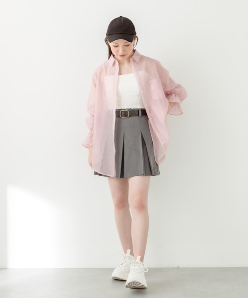 OLIVE des OLIVE（オリーブデオリーブ）の「ベルト付きプリーツミニスカート　1031010320（スカート・レディース・キャメル/ブラック/チャコールグレー・FREE）」の20枚目の写真