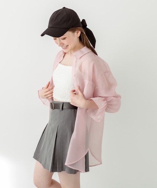 OLIVE des OLIVE（オリーブデオリーブ）の「ベルト付きプリーツミニスカート　1031010320（スカート・レディース・キャメル/ブラック/チャコールグレー・FREE）」の21枚目の写真