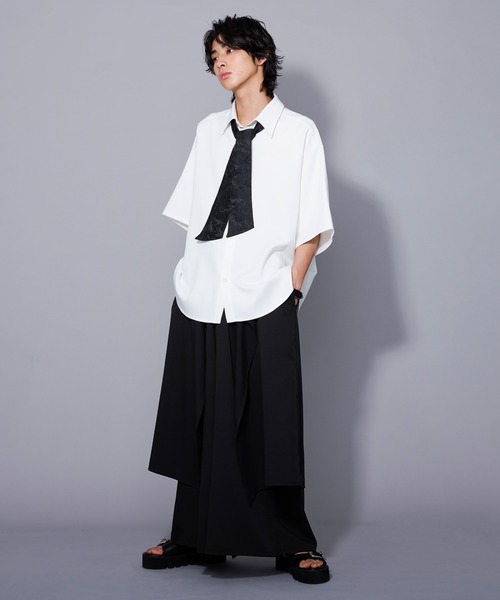 Ellno Loset（エルノロゼット）の「ジャガードボウタイシャツ（シャツ/ブラウス・メンズ・ブラック/ブルー系その他/オフホワイト・SMALL/LARGE/MEDIUM）」の10枚目の写真