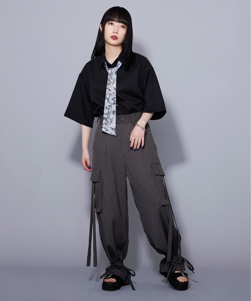 Ellno Loset（エルノロゼット）の「ジャガードボウタイシャツ（シャツ/ブラウス・メンズ・ブラック/ブルー系その他/オフホワイト・SMALL/LARGE/MEDIUM）」の16枚目の写真