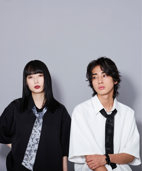 Ellno Loset（エルノロゼット）の「ジャガードボウタイシャツ（シャツ/ブラウス・メンズ・ブラック/ブルー系その他/オフホワイト・SMALL/LARGE/MEDIUM）」の11枚目の写真