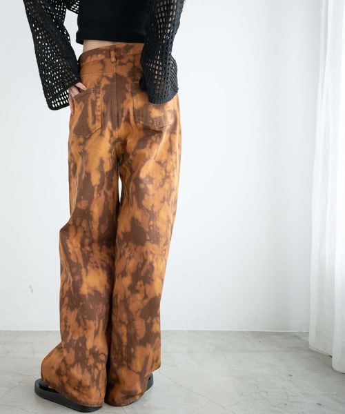 WEGO（ウィゴー）の「WEGO/タイダイウエストデザインバギーパンツ（デニムパンツ・レディース・ブラウン/ブラック・FREE）」の12枚目の写真