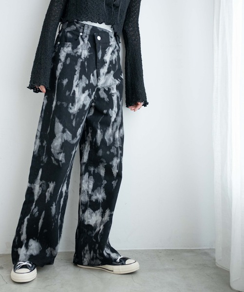 WEGO（ウィゴー）の「WEGO/タイダイウエストデザインバギーパンツ（デニムパンツ・レディース・ブラウン/ブラック・FREE）」の15枚目の写真