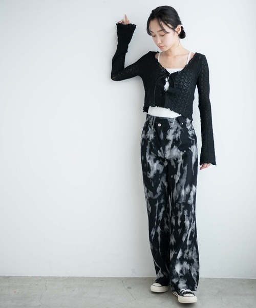 WEGO（ウィゴー）の「WEGO/タイダイウエストデザインバギーパンツ（デニムパンツ・レディース・ブラウン/ブラック・FREE）」の18枚目の写真