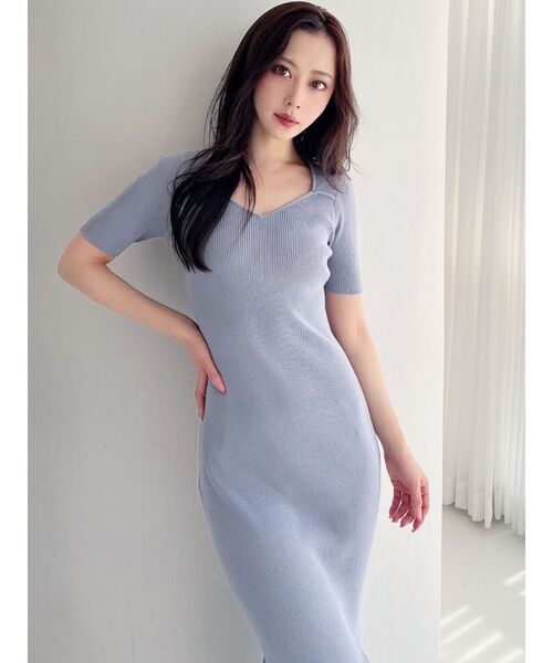 RESEXXY(リゼクシー)の「スリットタイトニットワンピース(ワンピース・レディース・ブラック/ブルー/ピンク/ベージュ・FREE)」の18枚目の写真