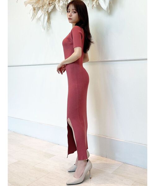 RESEXXY(リゼクシー)の「スリットタイトニットワンピース(ワンピース・レディース・ブラック/ブルー/ピンク/ベージュ・FREE)」の15枚目の写真