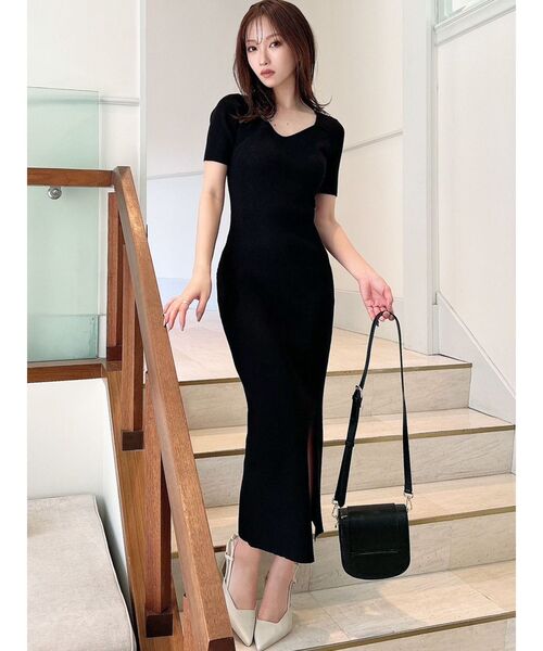 RESEXXY(リゼクシー)の「スリットタイトニットワンピース(ワンピース・レディース・ブラック/ブルー/ピンク/ベージュ・FREE)」の16枚目の写真