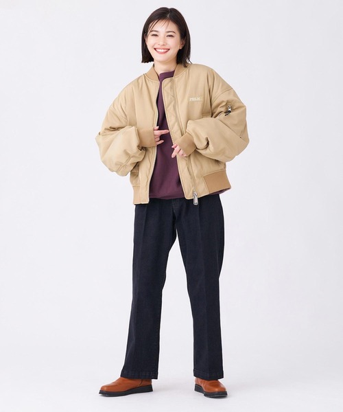 MILKFED.(ミルクフェド)の「MILKFED.ⅹCHAMPION SWEAT TOP(スウェット・レディース・バーガンディー/アッシュ/ブラック/ブルー/オートミール・ONE SIZE)」の10枚目の写真