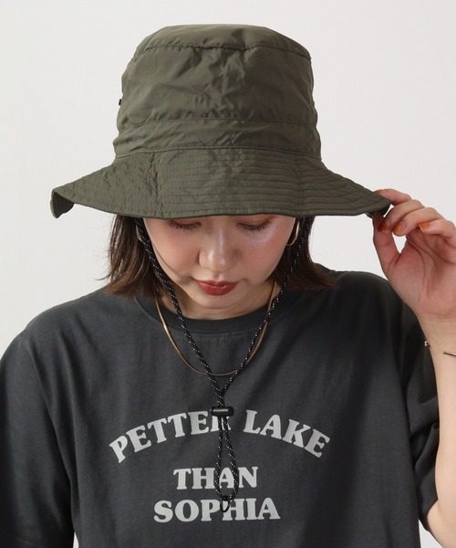 FUNALIVE（ファンアライブ）の「あご紐付き撥水ポケッタブルバケットハット　レインハット（ハット・メンズ・ネイビー/ベージュ/チャコールグレー/カーキ/ブラック・F）」の4枚目の写真