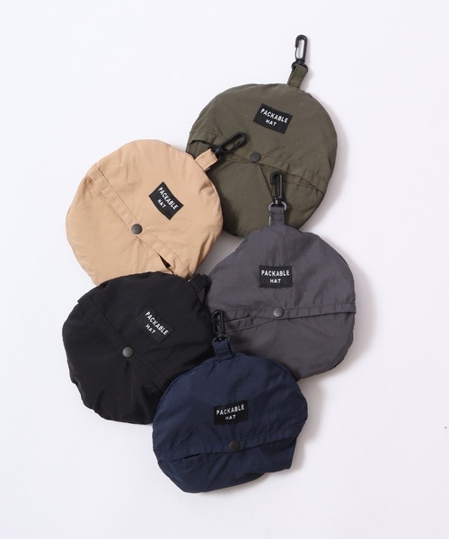 FUNALIVE（ファンアライブ）の「あご紐付き撥水ポケッタブルバケットハット　レインハット（ハット・メンズ・ネイビー/ベージュ/チャコールグレー/カーキ/ブラック・F）」の6枚目の写真