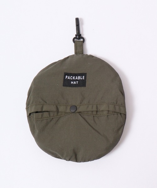 FUNALIVE（ファンアライブ）の「あご紐付き撥水ポケッタブルバケットハット　レインハット（ハット・メンズ・ネイビー/ベージュ/チャコールグレー/カーキ/ブラック・F）」の7枚目の写真