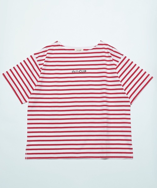studio CLIP(スタディオクリップ)の「【daily CLIP】ロゴ半袖Tシャツ(Tシャツ/カットソー・レディース・レッド/グレー/ブルー/オフホワイト・FREE)」の4枚目の写真