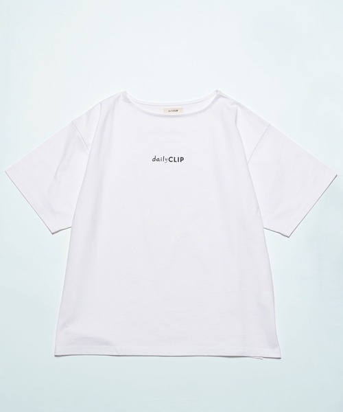 studio CLIP(スタディオクリップ)の「【daily CLIP】ロゴ半袖Tシャツ(Tシャツ/カットソー・レディース・レッド/グレー/ブルー/オフホワイト・FREE)」の1枚目の写真