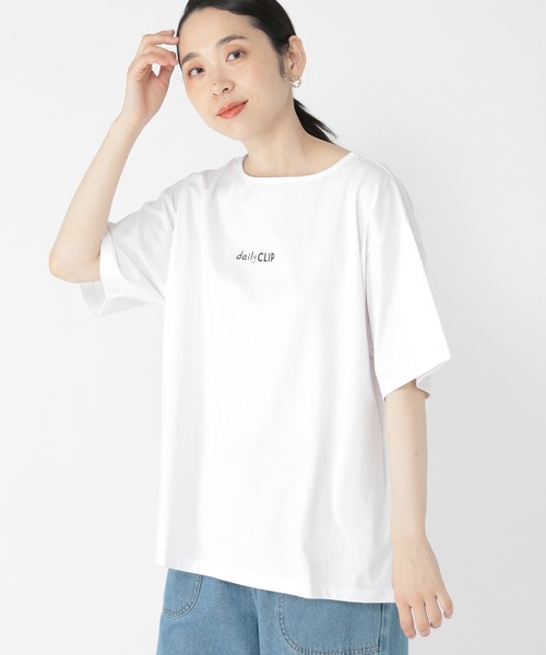 studio CLIP(スタディオクリップ)の「【daily CLIP】ロゴ半袖Tシャツ(Tシャツ/カットソー・レディース・レッド/グレー/ブルー/オフホワイト・FREE)」の16枚目の写真