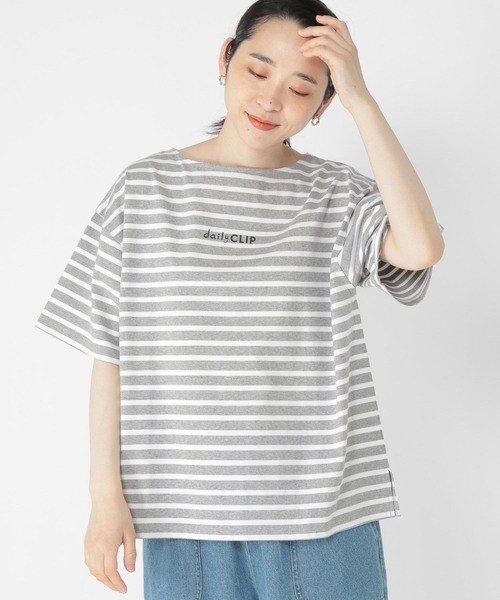 studio CLIP(スタディオクリップ)の「【daily CLIP】ロゴ半袖Tシャツ(Tシャツ/カットソー・レディース・レッド/グレー/ブルー/オフホワイト・FREE)」の11枚目の写真