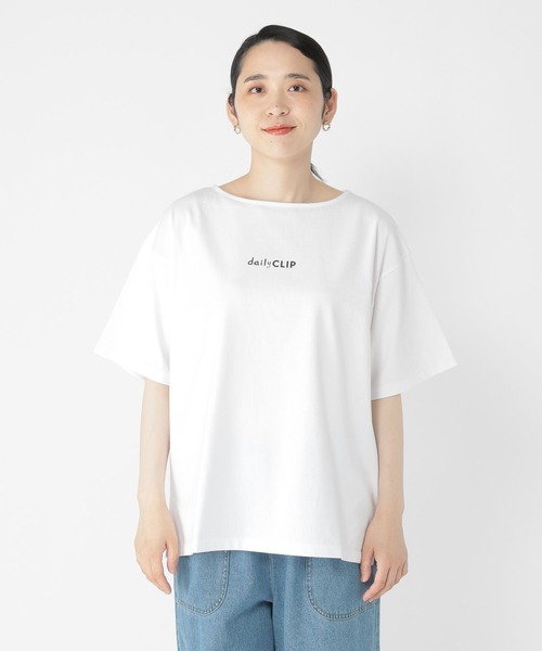 studio CLIP(スタディオクリップ)の「【daily CLIP】ロゴ半袖Tシャツ(Tシャツ/カットソー・レディース・レッド/グレー/ブルー/オフホワイト・FREE)」の8枚目の写真