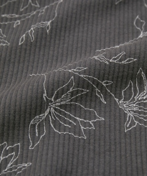 VIS（ビス）の「【洗える】花柄カップ付きリブタンクトップ（タンクトップ・レディース・グレー系その他/ホワイト系その他5・FREE）」の17枚目の写真